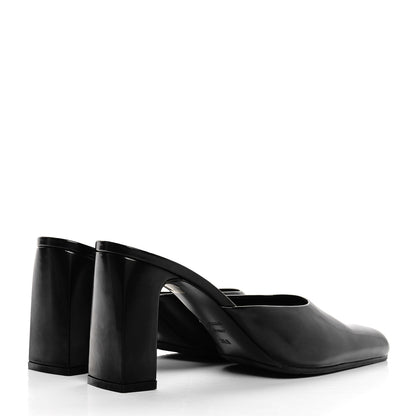 Balenciaga Patinated Calfskin Mule Pumps 38.5 Black 4 of 9