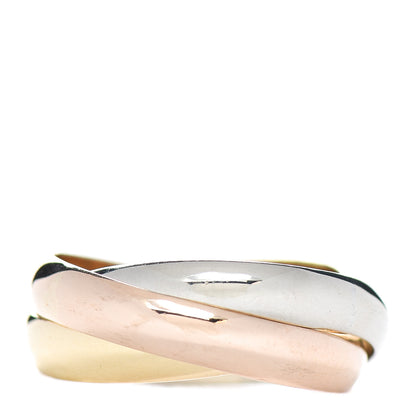 Cartier 18K Pink Yellow White Gold Classic Les Must De Cartier Trinity Ring 52 6 3 of 4