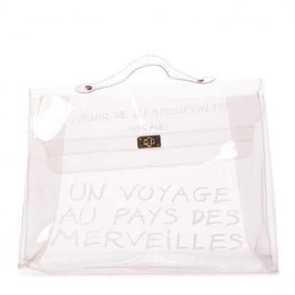 Hermes Vinyl Souvenir De L'Exposition Kelly Transparent 1 of 7