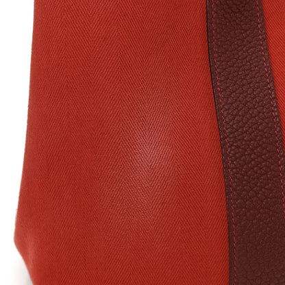 Hermes Chevron Herringbone Toile Negonda Garden Party 36 Rouge Tomate Rouge H 11 of 12