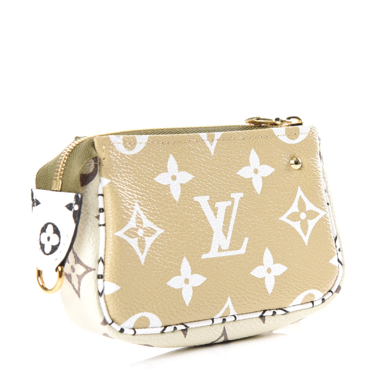 Monogram Giant Micro Pochette Accessories Kaki White