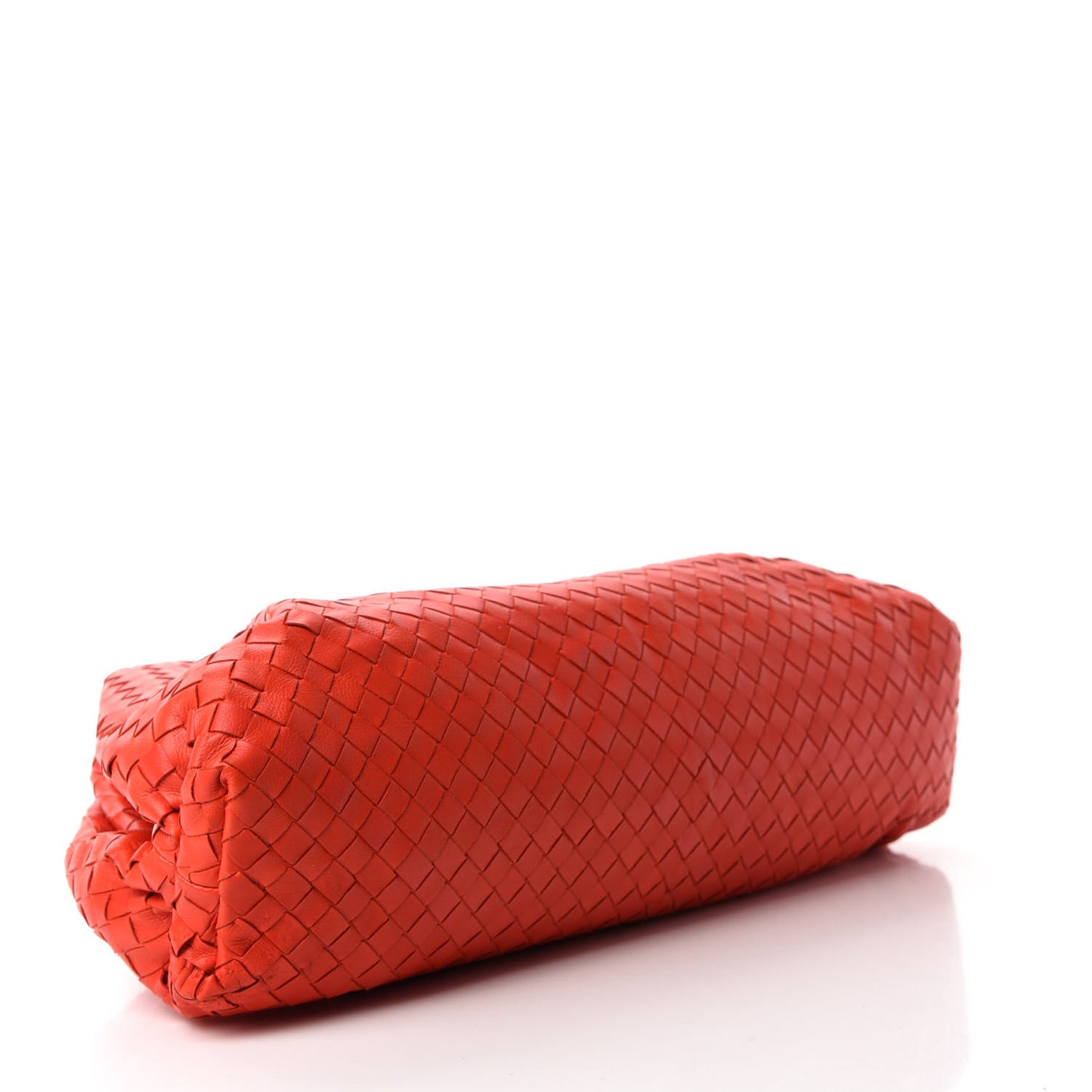 Nappa Maxi Intrecciato The Pouch Oversized Clutch Bright Red
