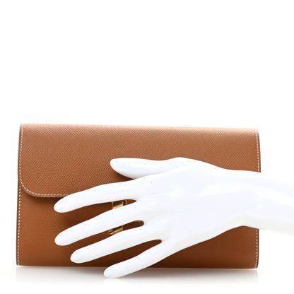 Hermes Epsom Constance Long Wallet Gold 2 of 9