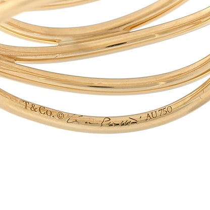 Tiffany 18K Yellow Gold Elsa Peretti 5 Row Wave Ring 56 7.5 4 of 5