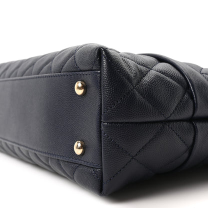 Chanel Caviar Quilted Rolled Up Tote Navy 10 of 10