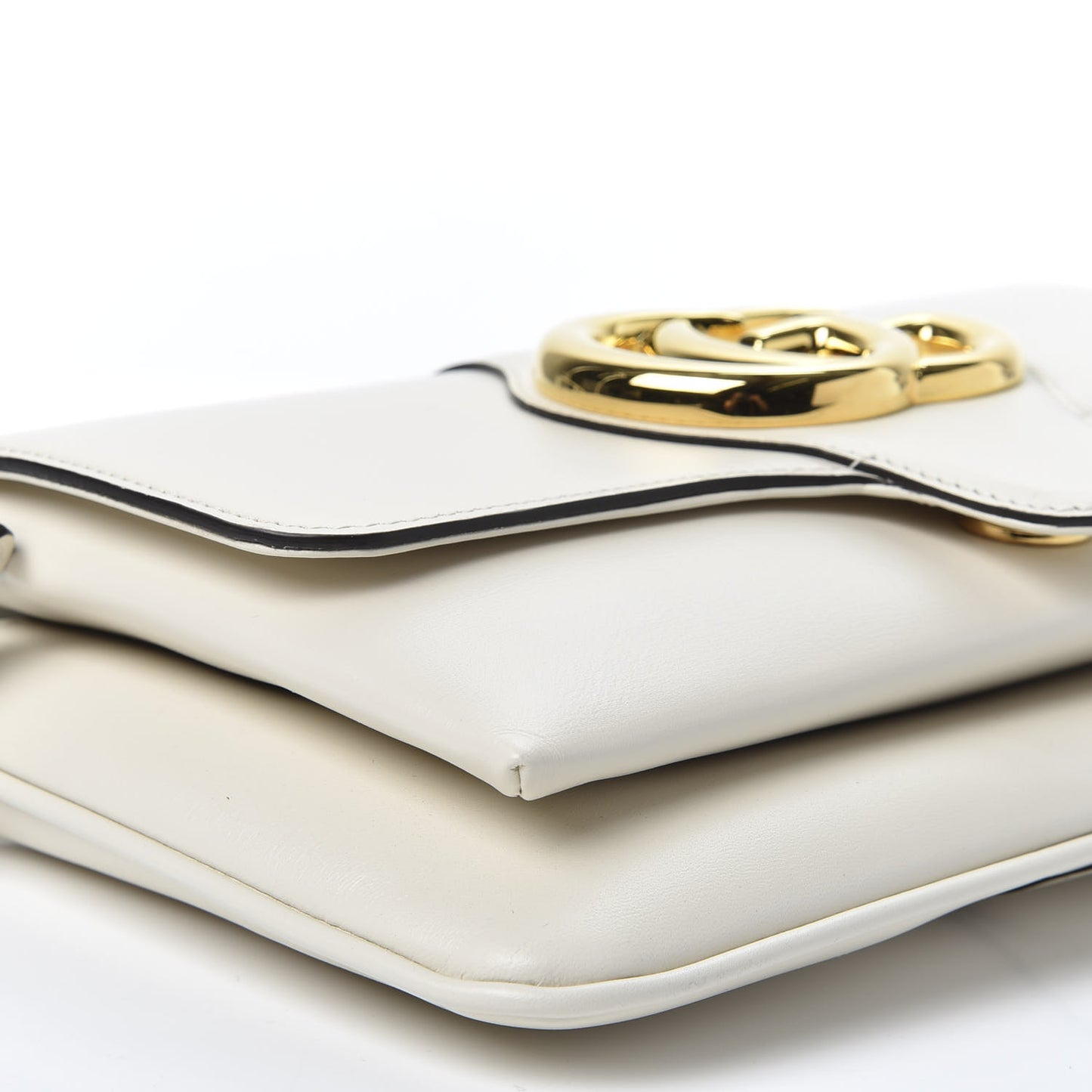 Calfskin Small Arli Flap Shoulder Bag Mystic White