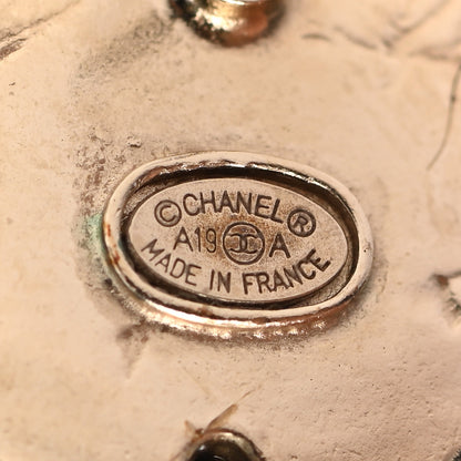 Chanel Crystal Pearl CC Papyrus Drop Earrings Gold Grey 4 of 4