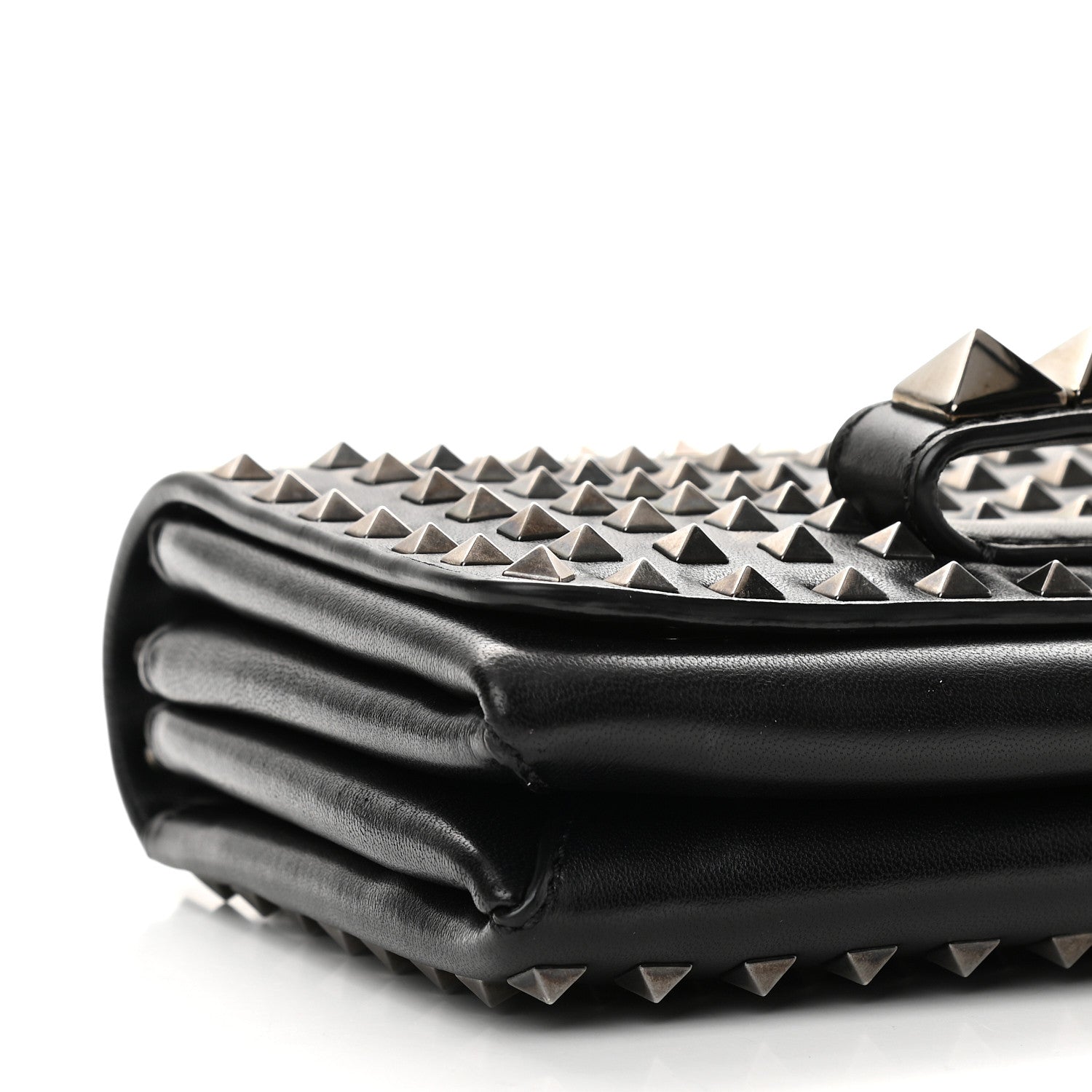 Valentino Garavani Vitello Rockstud All Over Va Va Voom Flap Bag Black 7 of 8