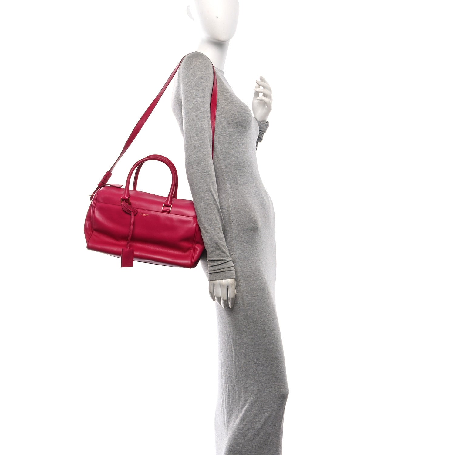 Saint Laurent Calfskin Classic Duffle 6 Fuchsia 2 of 10