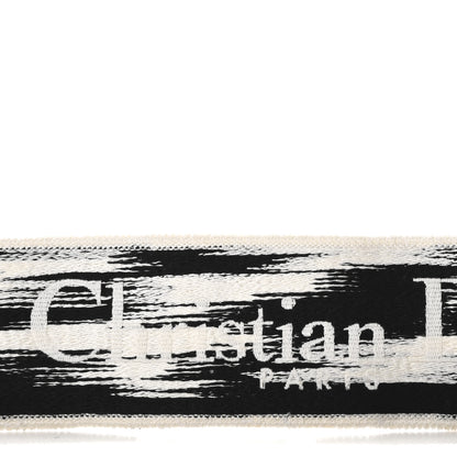 Christian Dior Canvas Embroidered Toile De Jouy Voyage Shoulder Strap White Black 4 of 7