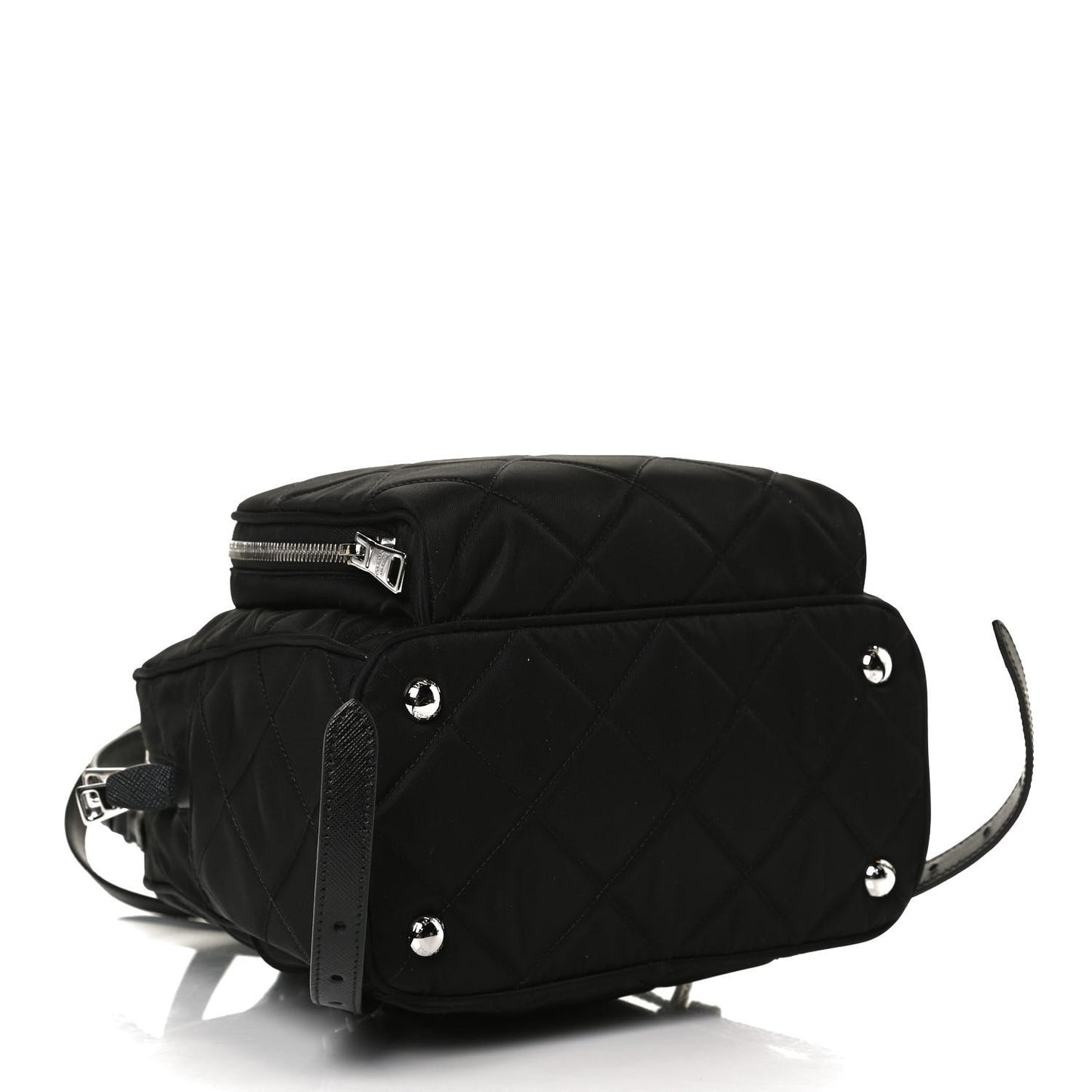 Nylon Tessuto Impuntu Quilted Backpack Black