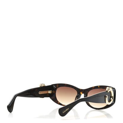 Cartier Acetate Panthere C-Logo Sunglasses CT0472S Tortoise 4 of 6