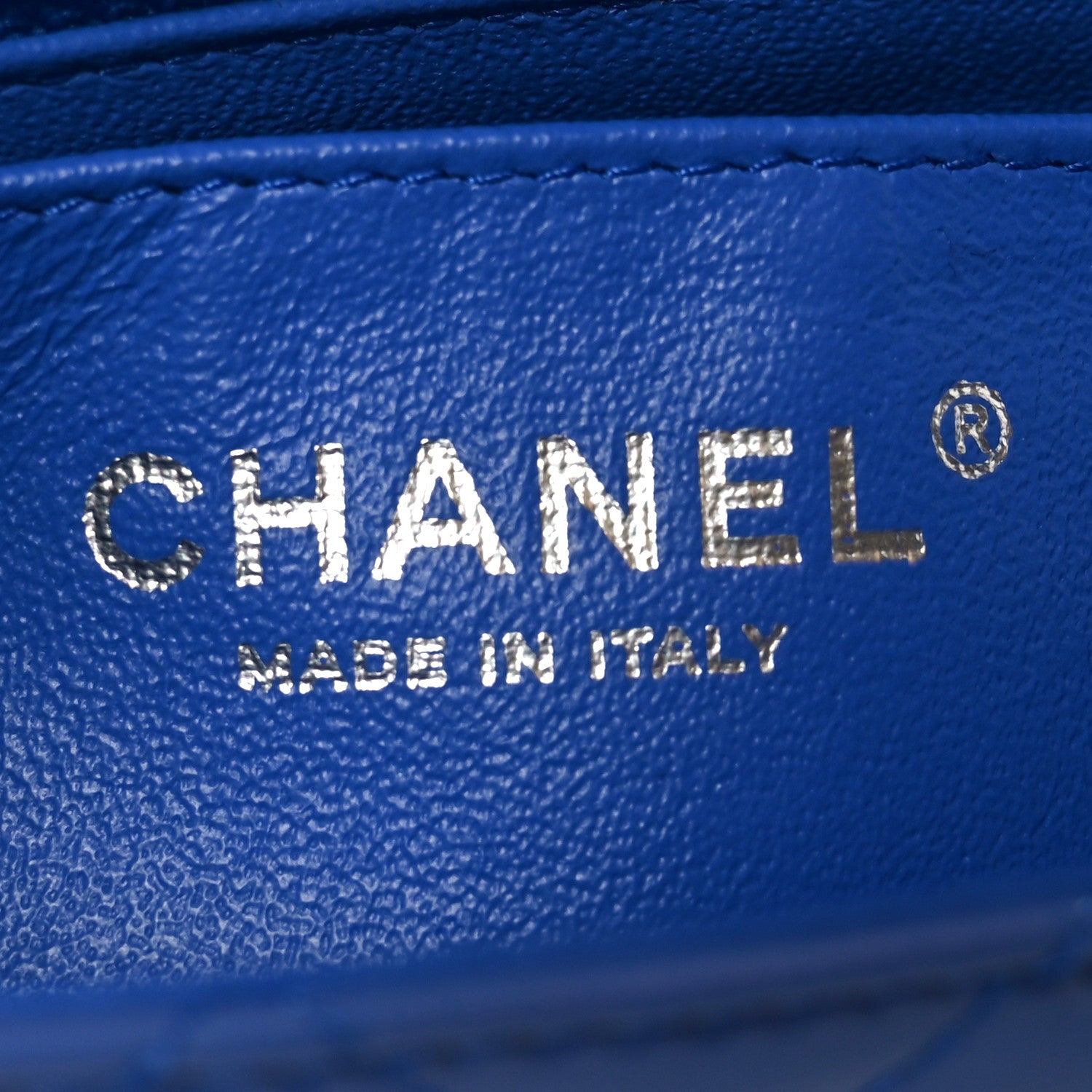Chanel Patent Calfskin Quilted Mini Rectangular Flap Blue 5 of 9