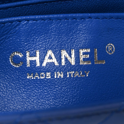 Chanel Patent Calfskin Quilted Mini Rectangular Flap Blue 5 of 9