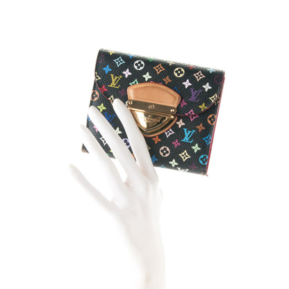 Louis Vuitton Monogram Multicolor Joey Wallet Black Grenade 2 of 7