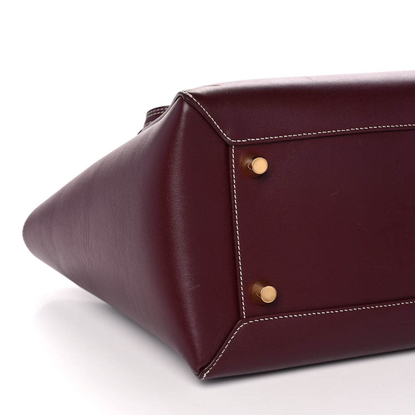 Natural Calfskin Mini Belt Bag Burgundy