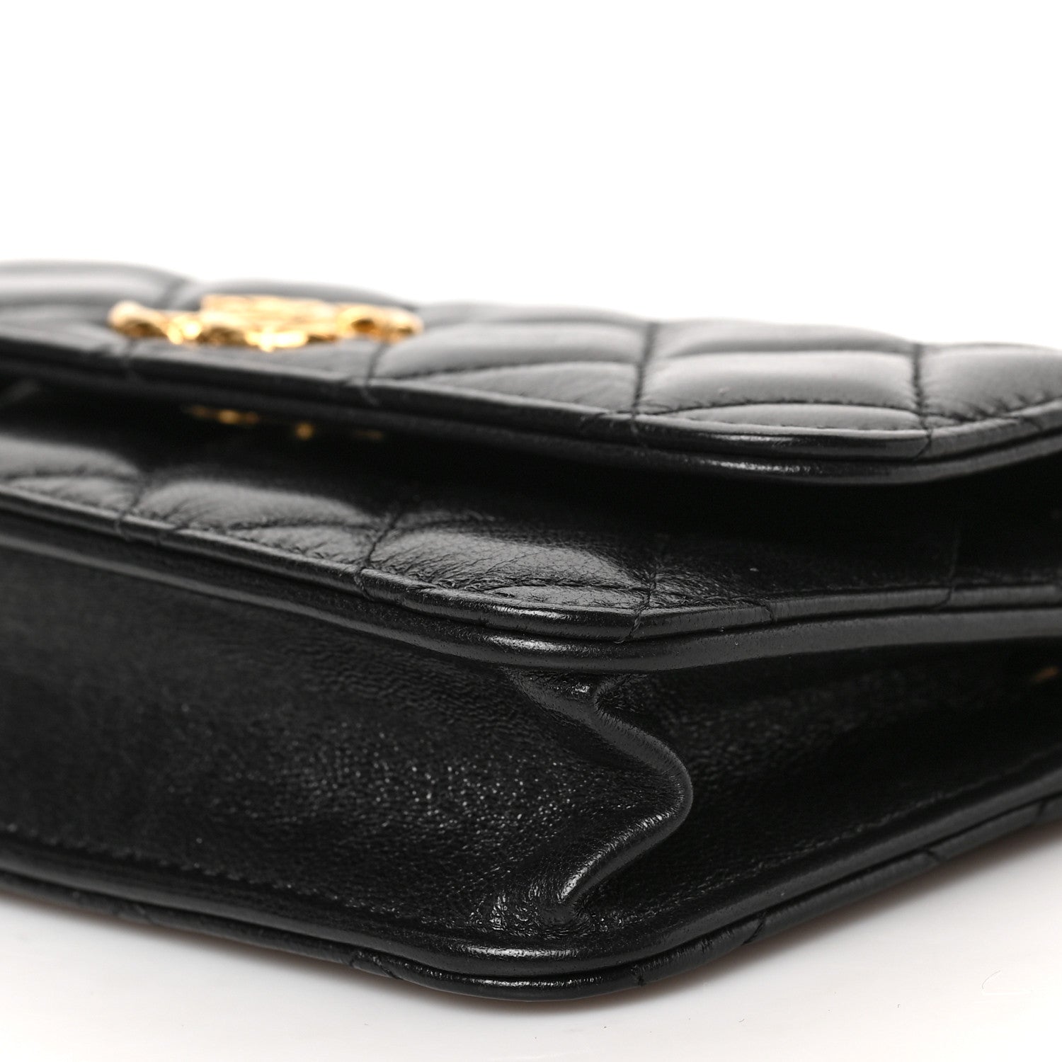 Chanel Lambskin Quilted Dynasty Flap Phone Holder With Chain Black 9 of 9