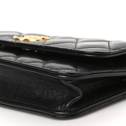 Chanel Lambskin Quilted Dynasty Flap Phone Holder With Chain Black 9 of 9