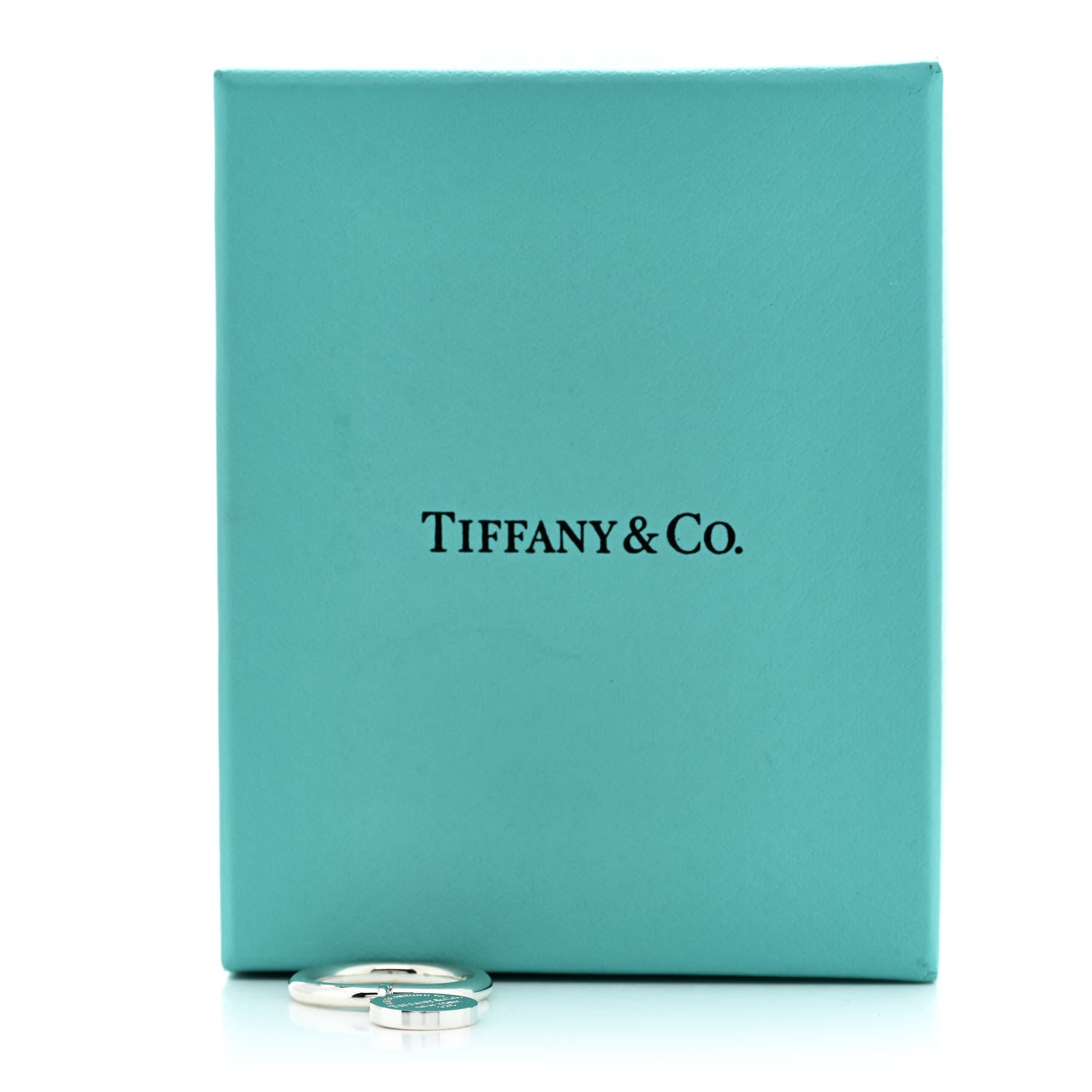 Tiffany Sterling Silver Return to Tiffany Round Charm Ring 50 5.5 5 of 5