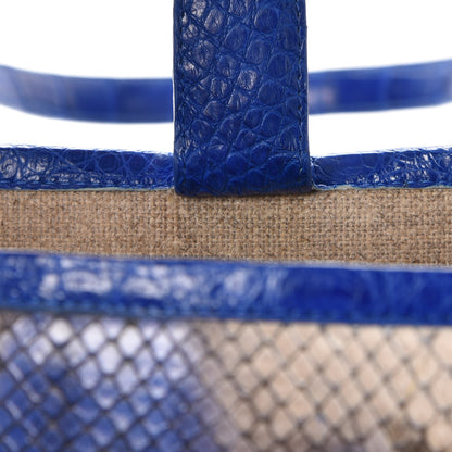 Nancy Gonzalez Python Crocodile Small Erica Shopper Tote Cobalt 9 of 16