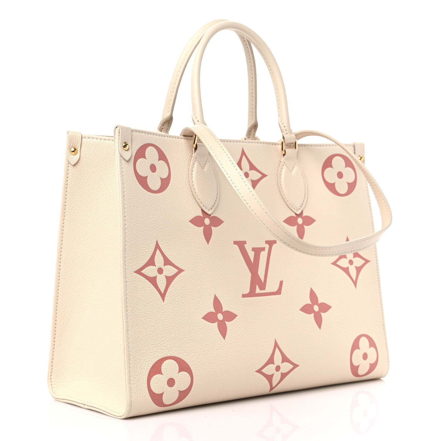 Louis Vuitton Empreinte Monogram Giant Onthego MM Creme Rose Trianon 3 of 8