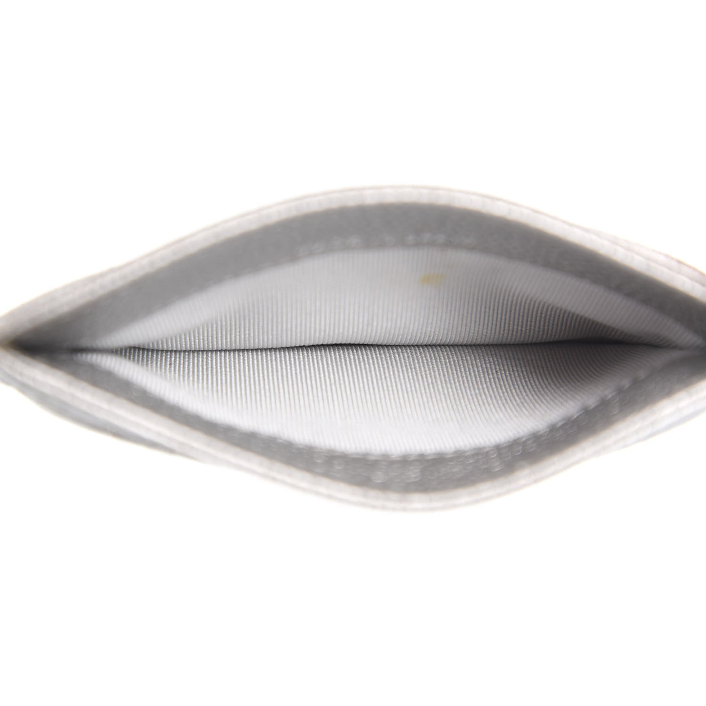 Metallic Caviar Quilted Card Holder Silver