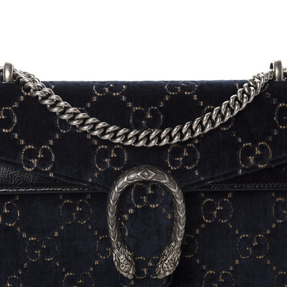 Gucci Velvet Skipper GG Monogram Small Dionysus Shoulder Bag Blue Beige Black 11 of 11