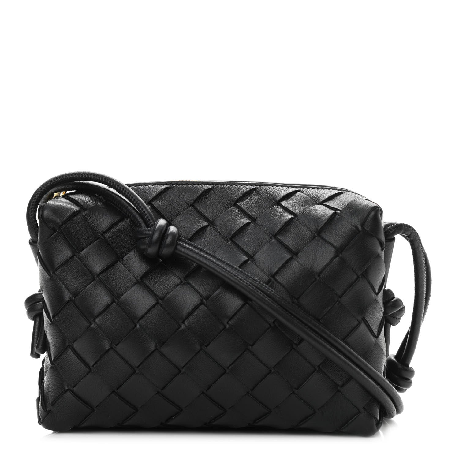 Bottega Veneta Nappa Intrecciato Mini Loop Camera Bag Black 1 of 9