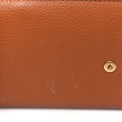 Chloe Calfskin Marcie Continental Flap Wallet Tan 8 of 8