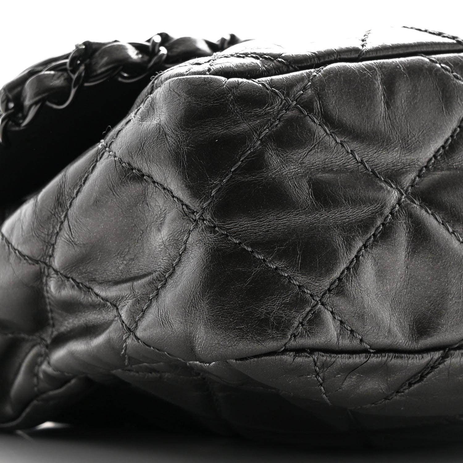 Chanel Metallic Calfskin Quilted Medium Chain Me Flap Grey 9 of 10