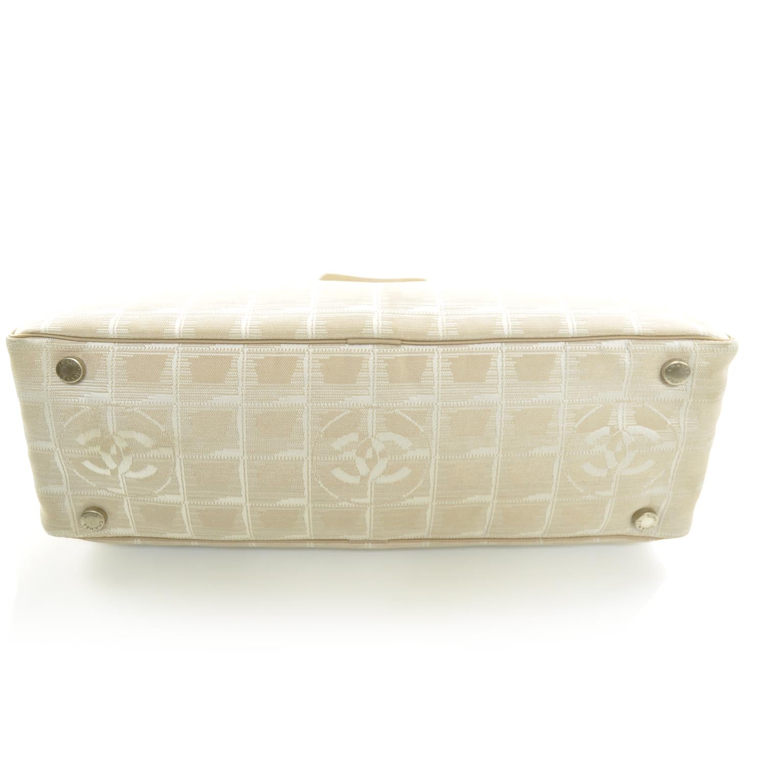 Chanel Nylon Travel Bowler Beige 4 of 9