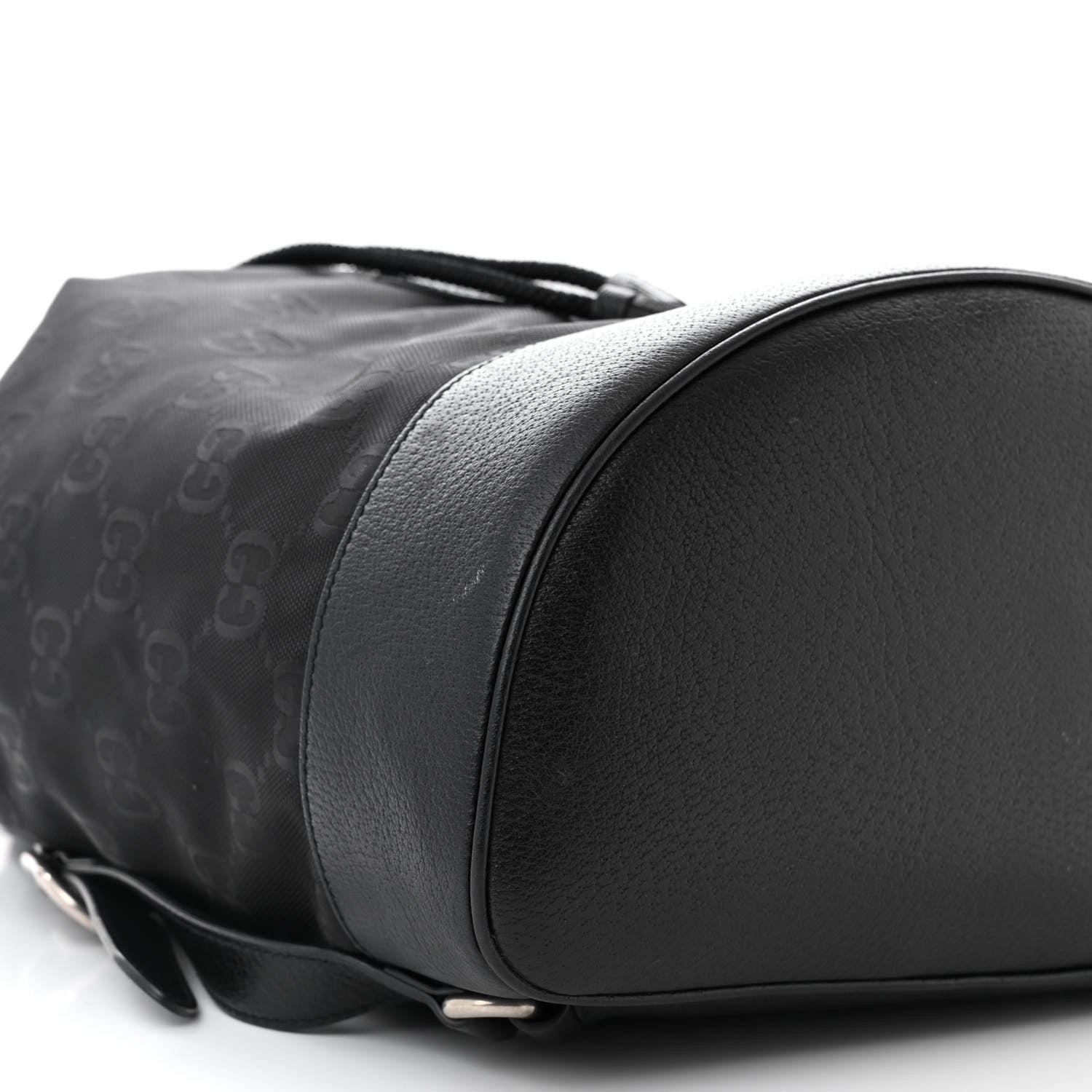 Gucci Econyl Nylon Monogram Off The Grid Drawstring Bucket Backpack Black 9 of 11