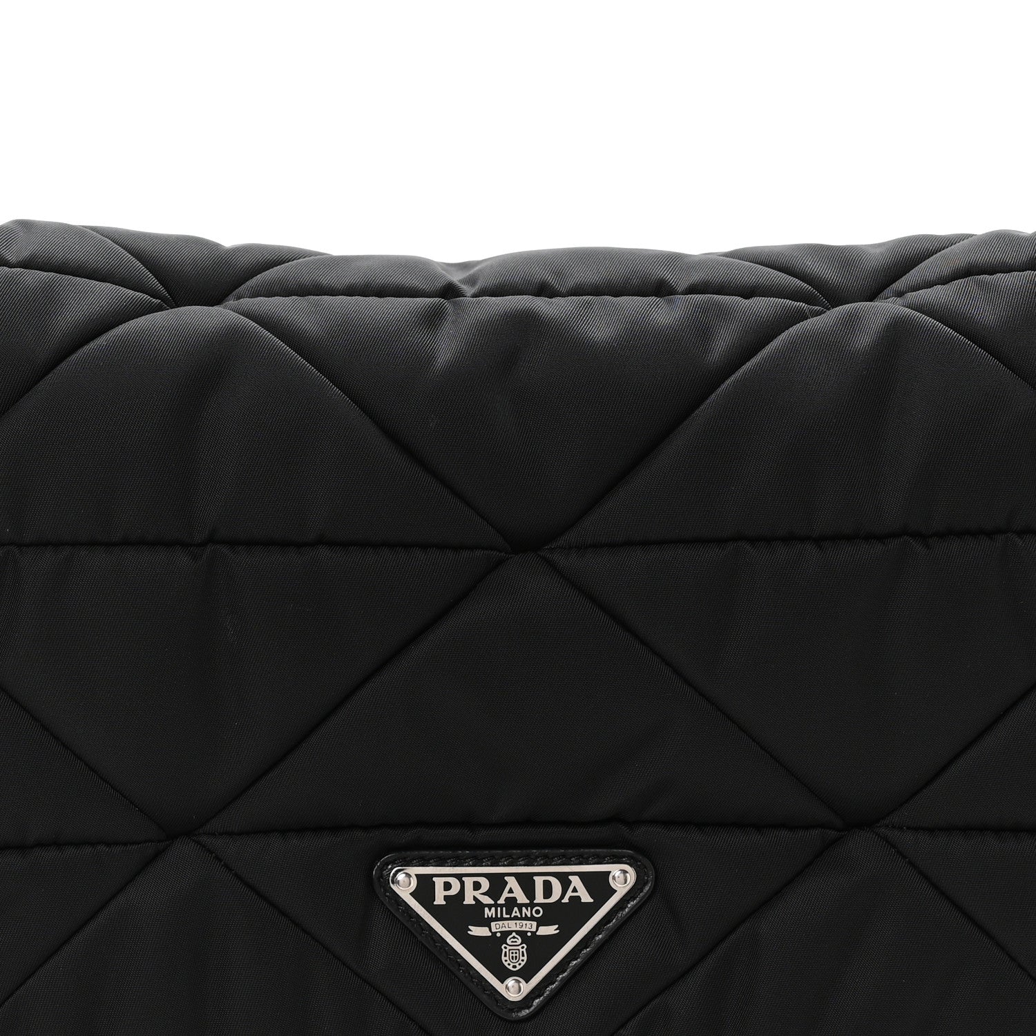 Prada Re-Nylon Quilted Padded Flap Shoulder Bag Black 9 of 11