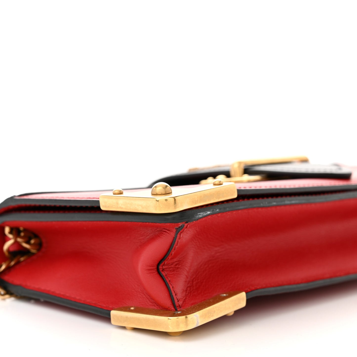 City Calfskin Saffiano Cahier Pochette Fuoco Black