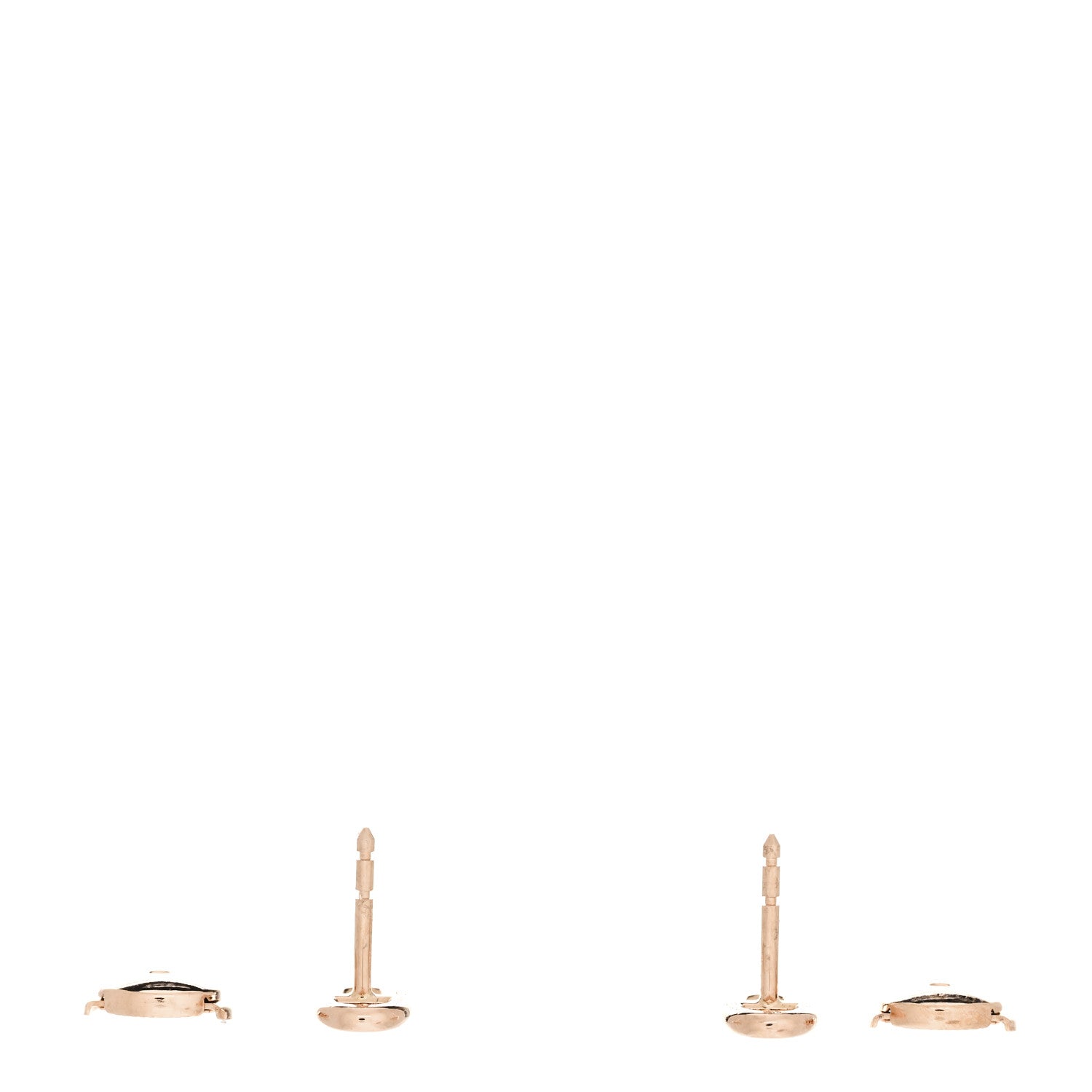 Hermes 18K Rose Gold TPM Farandole Stud Earrings 3 of 6