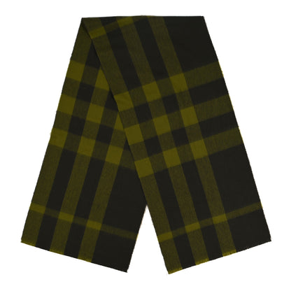 Burberry Wool Giant Exploded Check Fringe Scarf Green Black 2 of 4