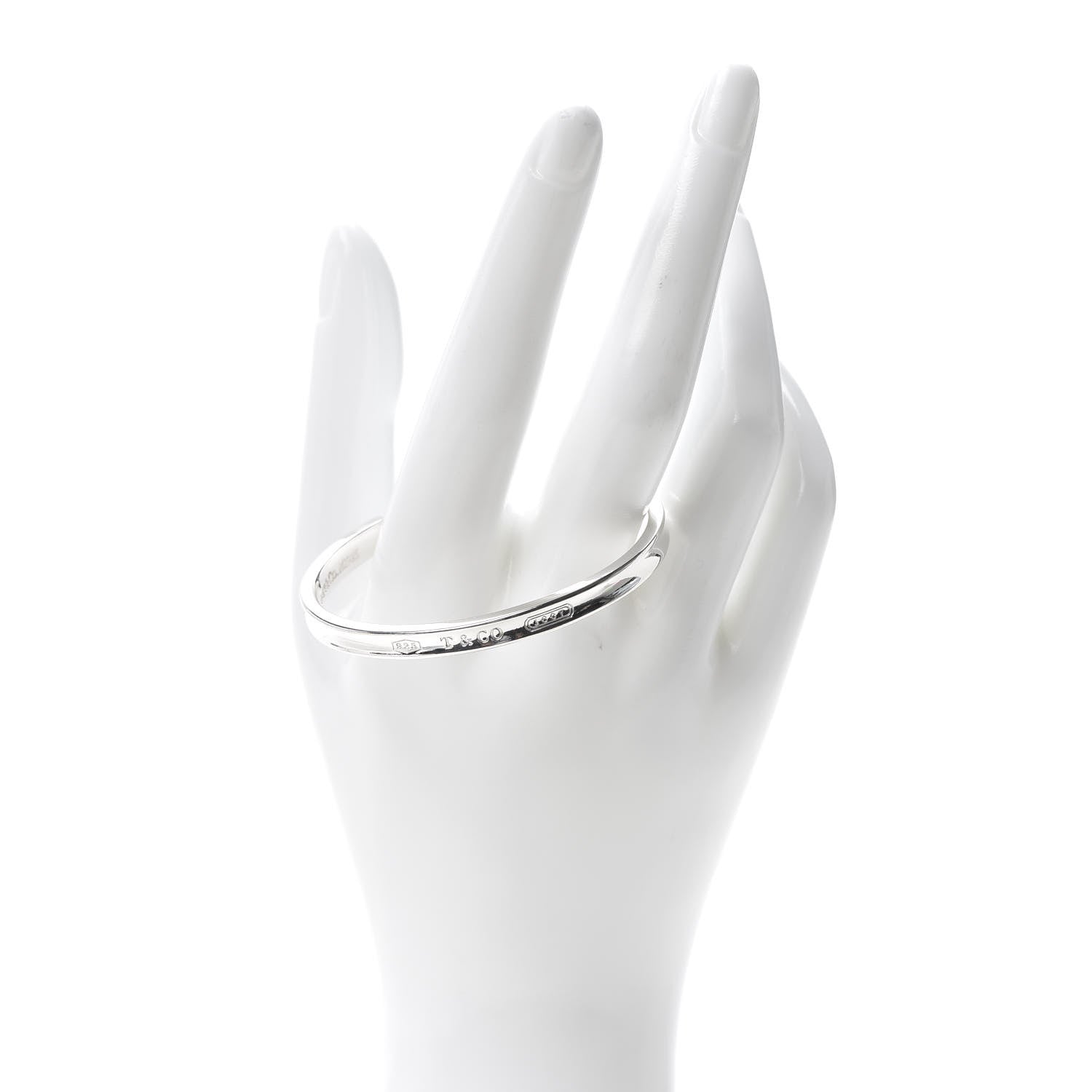 Tiffany Sterling Silver Narrow 1837 Cuff Bracelet 2 of 4