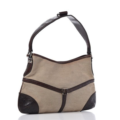 Gucci Canvas Web GG Reins Shoulder Bag Brown 3 of 10