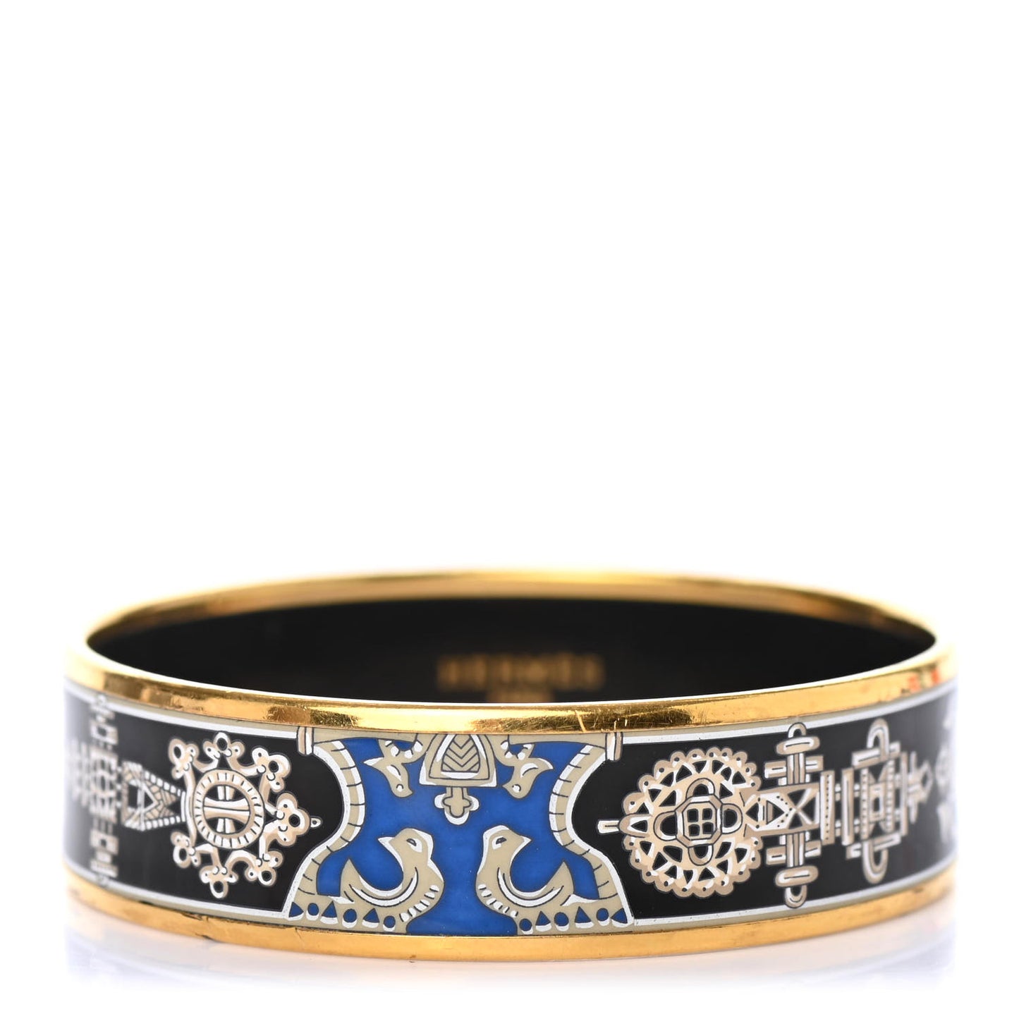 Enamel Printed Wide Birds Bracelet 65