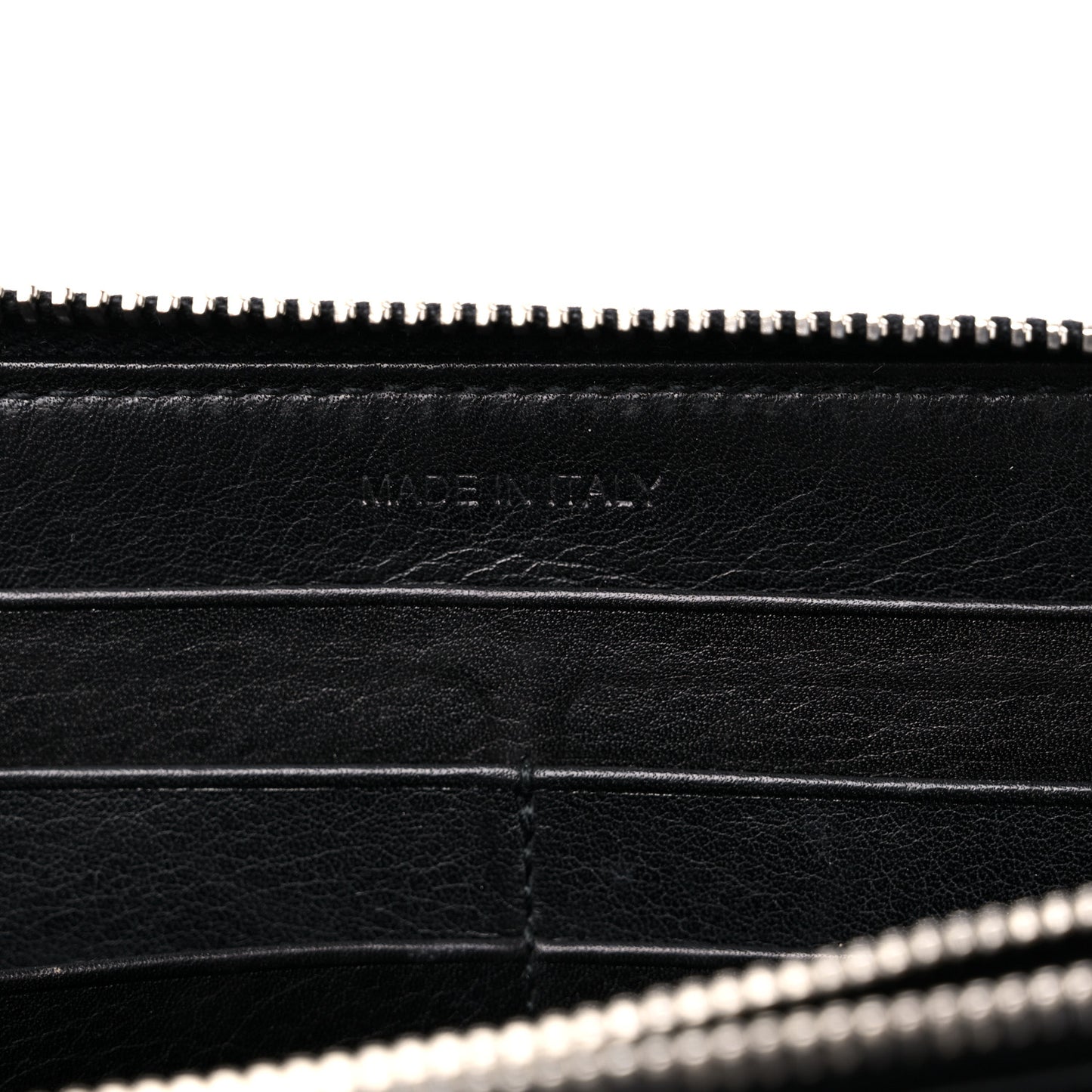Tessuto Nylon Logo Zip Around Wallet Black