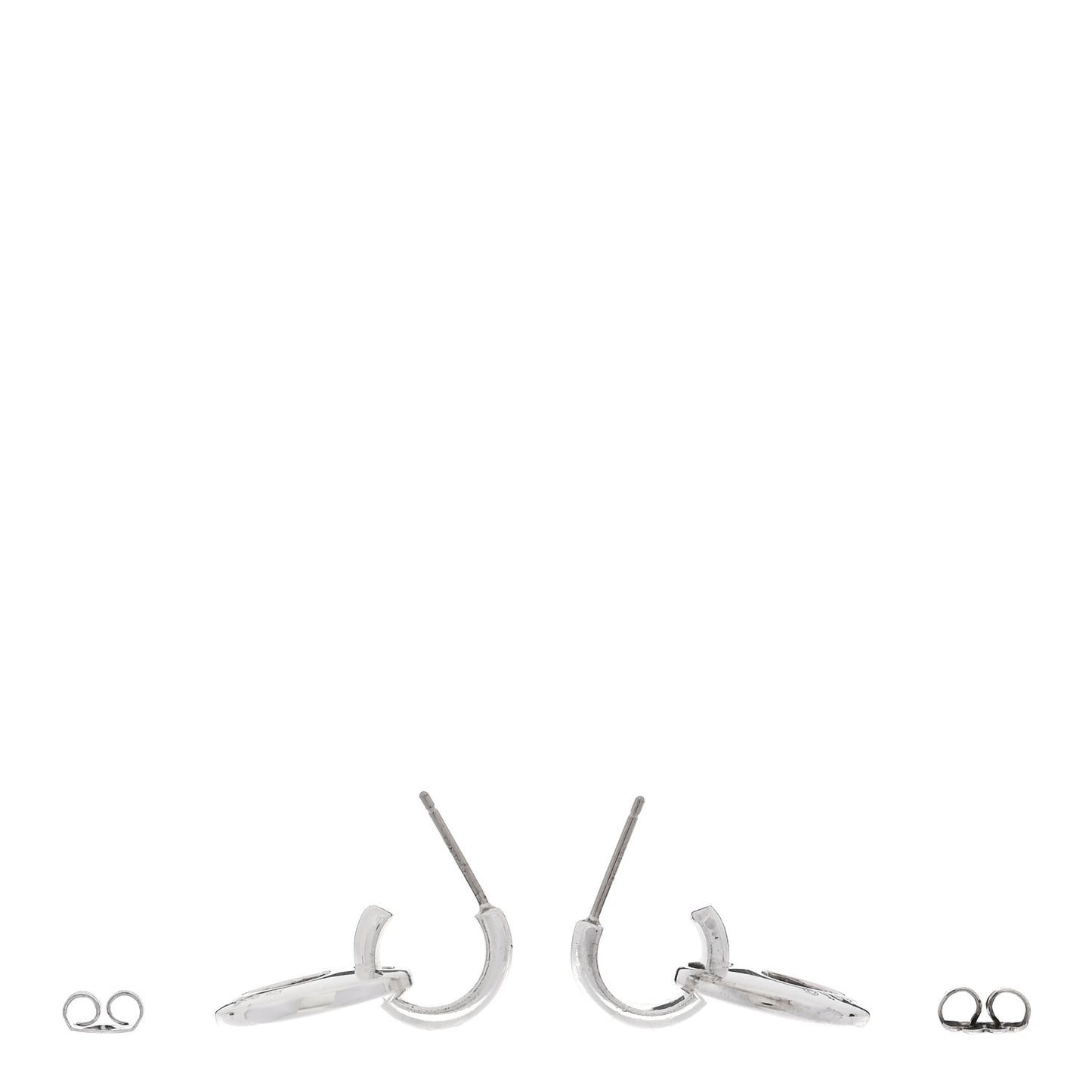 Sterling Silver Heart Stencil Earrings
