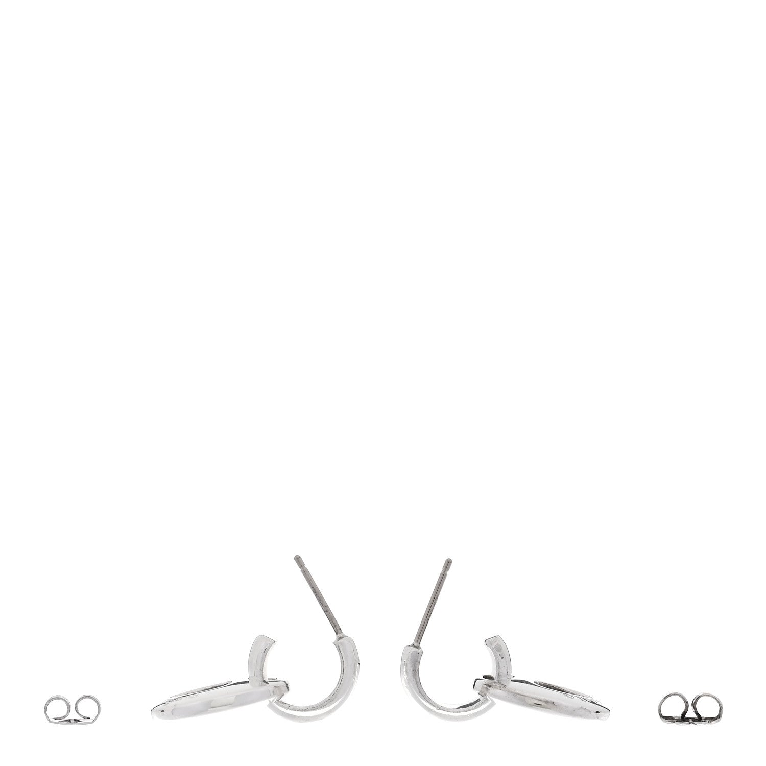 Tiffany Sterling Silver Heart Stencil Earrings 3 of 5