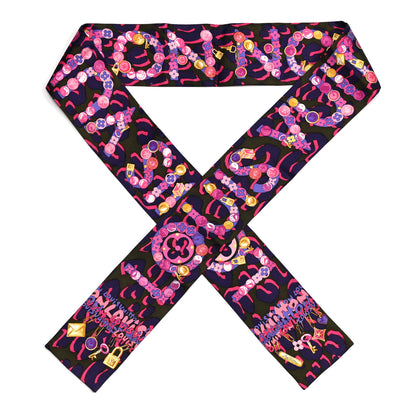 Louis Vuitton Silk Leopard Charms Bandeau Fuchsia 1 of 3