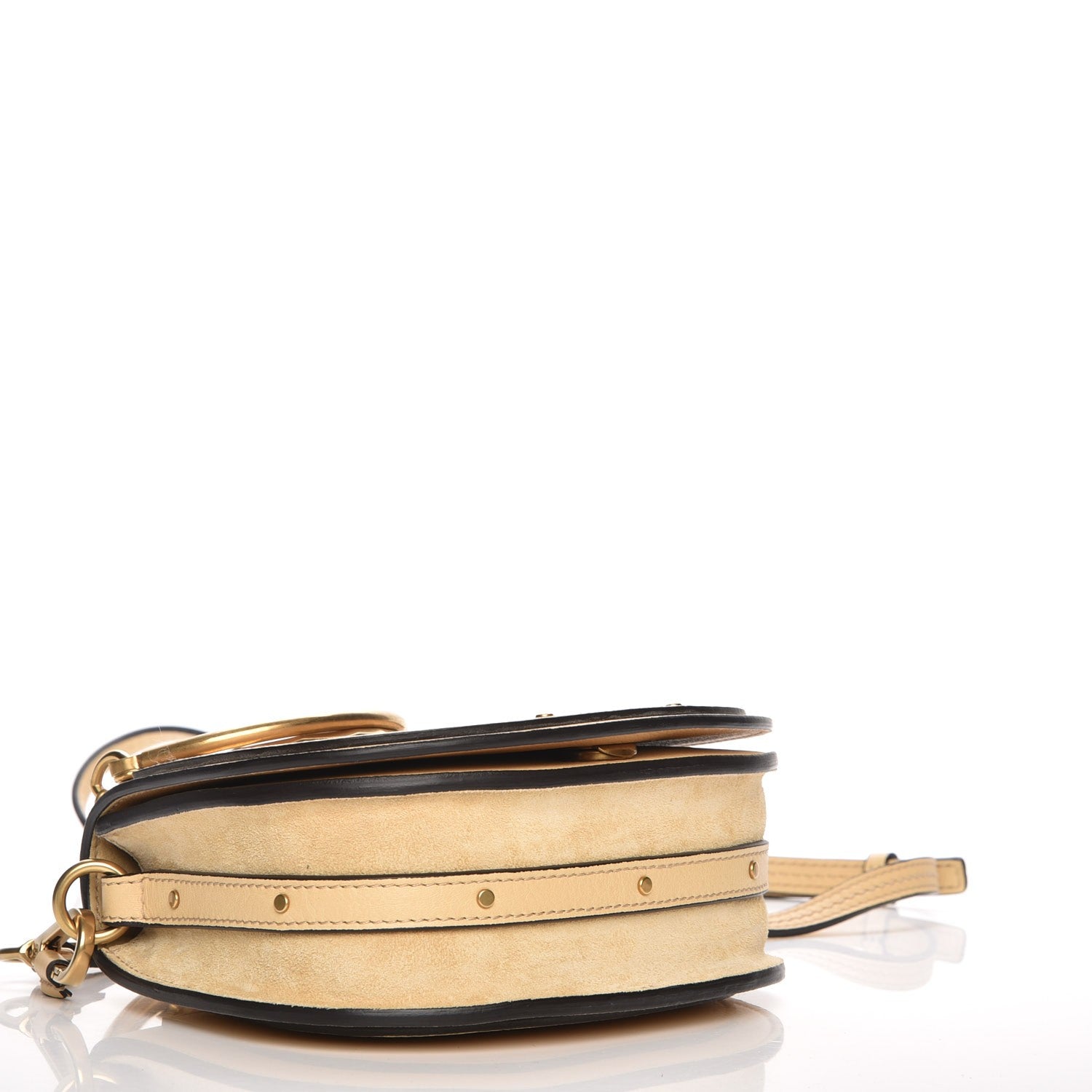 Chloe Calfskin Suede Small Nile Bracelet Bag Subtle Yellow 4 of 8