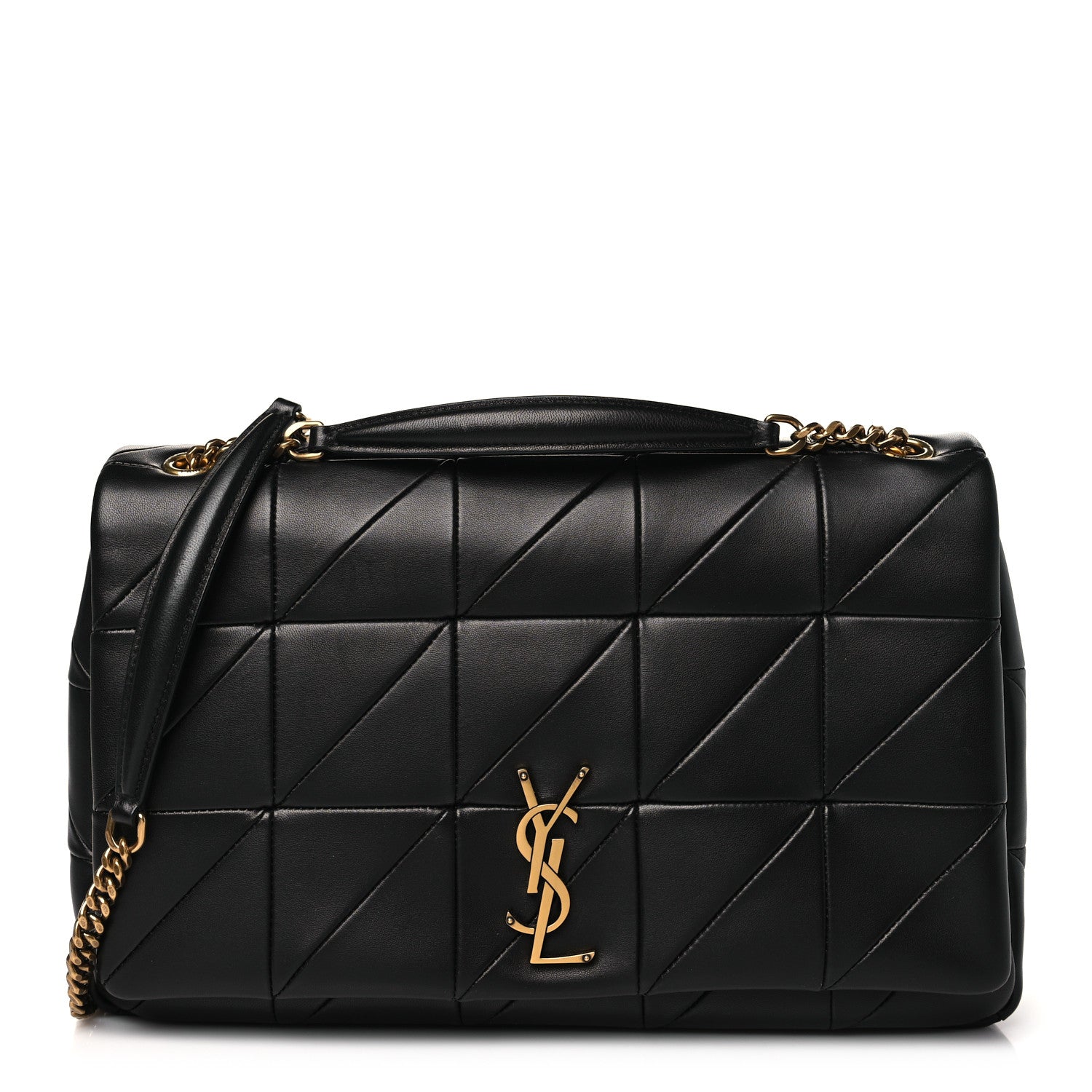 Saint Laurent Lambskin Patchwork Monogram Large Jamie Black 1 of 10