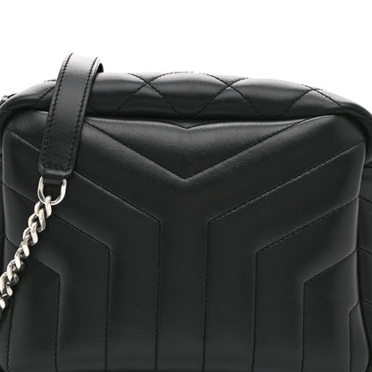 Saint Laurent Calfskin Y Quilted Monogram Small Loulou Bowling Bag Black 8 of 11
