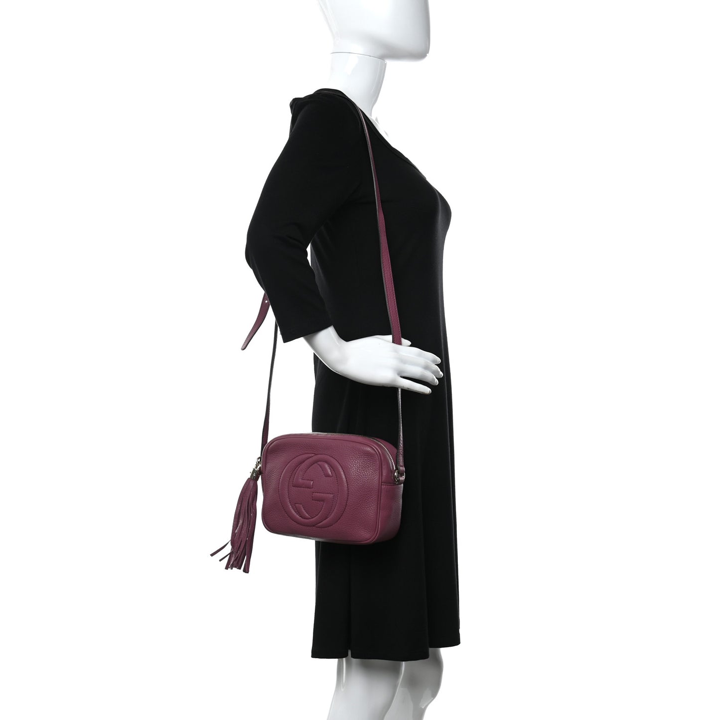 Pebbled Calfskin Small Soho Disco Bag Peonia Flower