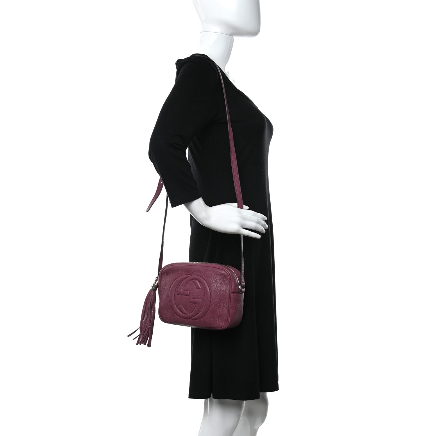 Gucci Pebbled Calfskin Small Soho Disco Bag Peonia Flower 2 of 10