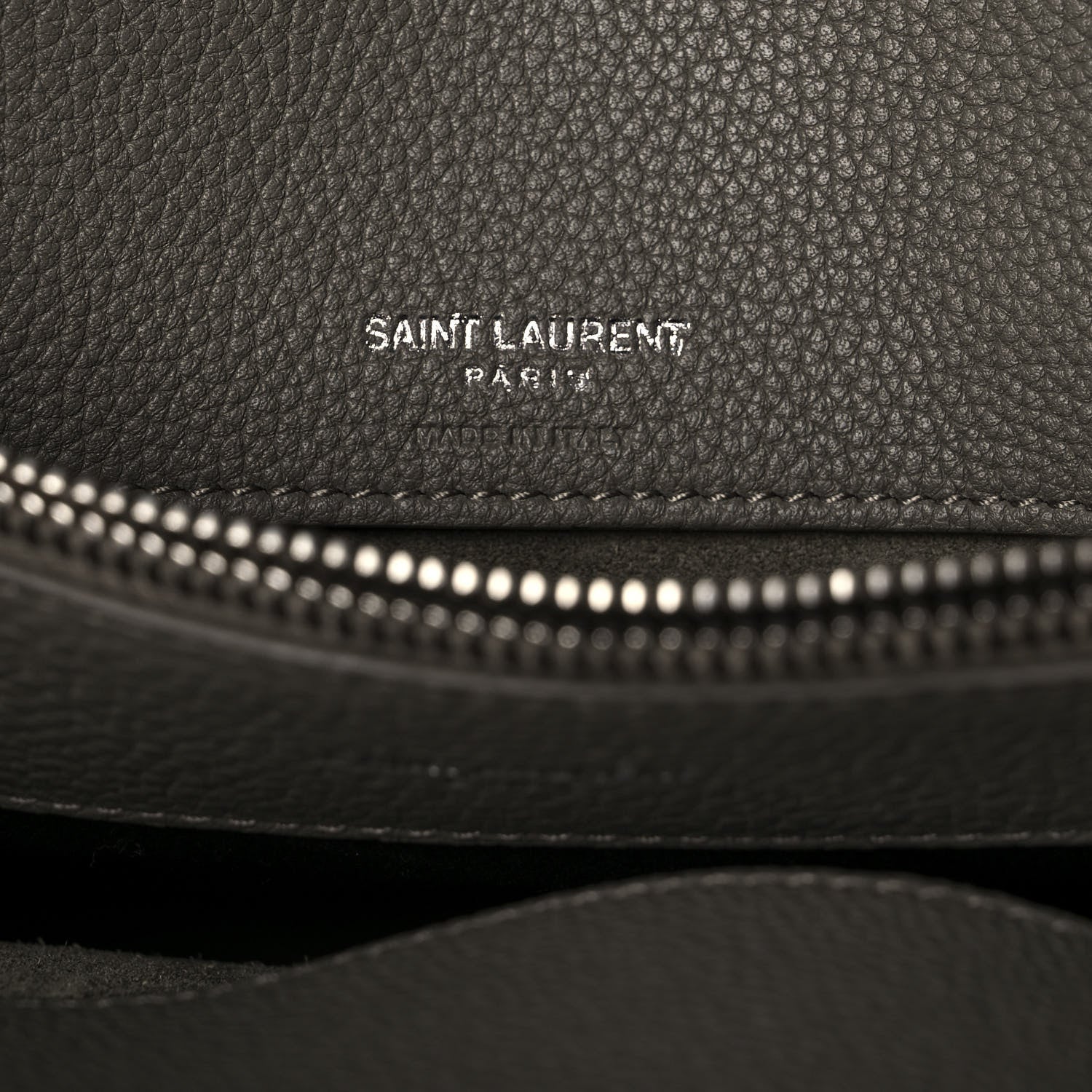 Saint Laurent Grained Calfskin Small Supple Sac De Jour Kaki Militaire 6 of 10