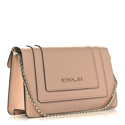 Bulgari Calfskin Mini Serpenti Forever Flap Clutch Light Pink 3 of 12